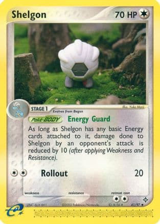 Shelgon - 41/97 — Dragon Pokémon TCG card by Yuka Morii