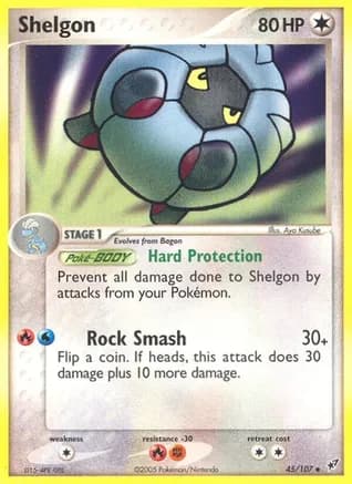 Shelgon — EX Deoxys Pokémon TCG card by Aya Kusube