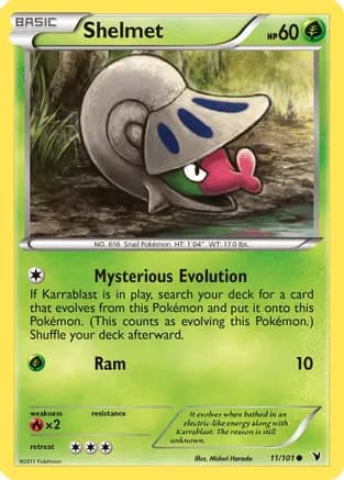 Shelmet — Noble Victories Pokémon TCG card by Midori Harada