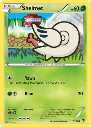 Shelmet — Plasma Blast Pokémon TCG card by Sumiyoshi Kizuki
