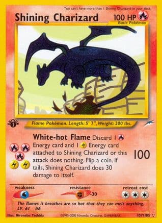 Shining Charizard — Neo Destiny Pokémon TCG card by Hironobu Yoshida