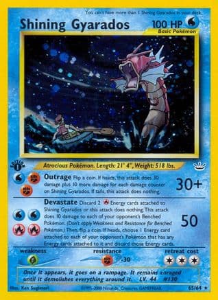 Shining Gyarados — Neo Revelation Pokémon TCG card by Ken Sugimori