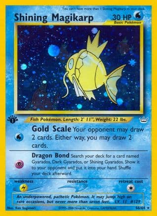 Shining Magikarp — Neo Revelation Pokémon TCG card by Ken Sugimori