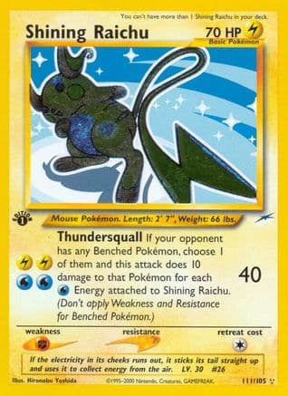 Shining Raichu — Neo Destiny