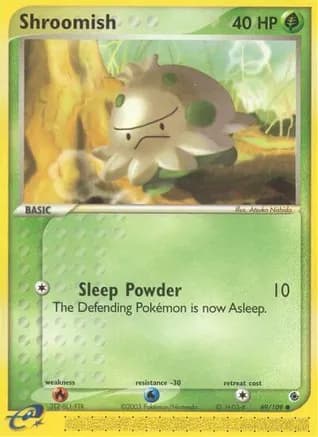 Shroomish — EX Ruby and Sapphire Pokémon TCG card by Atsuko Nishida
