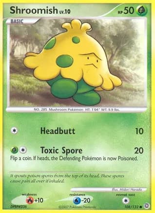 Shroomish — Secret Wonders Pokémon TCG card by Midori Harada