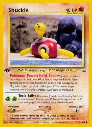 Shuckle — Neo Revelation Pokémon TCG card by Yuka Morii