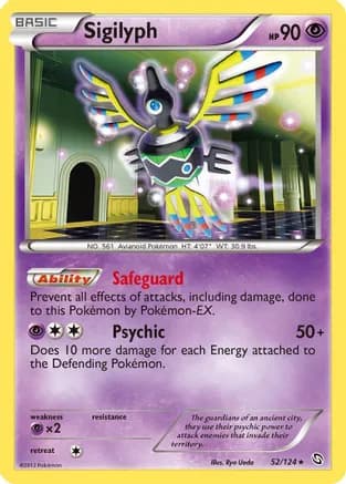 Sigilyph — Dragons Exalted Pokémon TCG card by Ryo Ueda