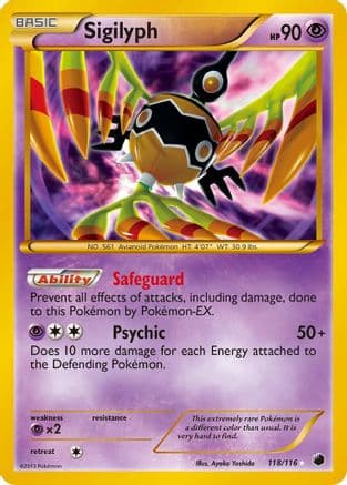 Sigilyph — Plasma Freeze Pokémon TCG card by Ayaka Yoshida