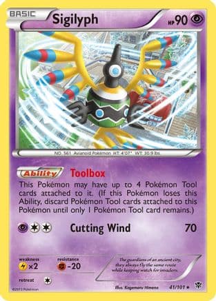 Sigilyph — Plasma Blast Pokémon TCG card by Kagemaru Himeno