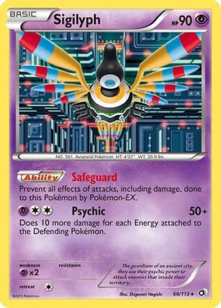 Sigilyph — Legendary Treasures Pokémon TCG card by Sumiyoshi Kizuki