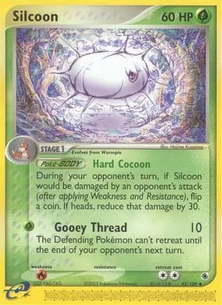 Silcoon — EX Ruby and Sapphire Pokémon TCG card by Hajime Kusajima