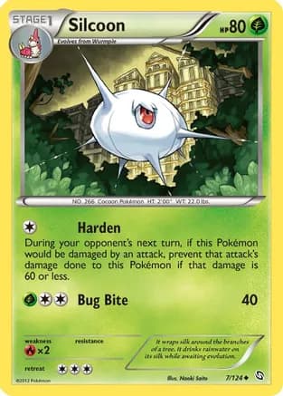 Silcoon — Dragons Exalted Pokémon TCG card by Kagemaru Himeno