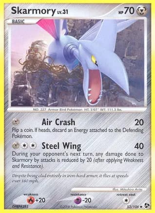 Skarmory — Great Encounters Pokémon TCG card by Mitsuhiro Arita