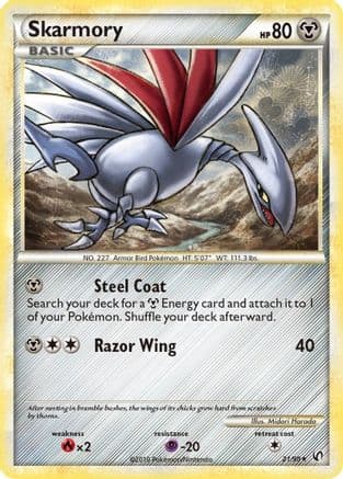 Skarmory — Undaunted Pokémon TCG card by Midori Harada