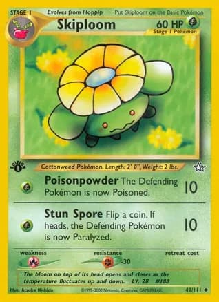 Skiploom — Neo Genesis Pokémon TCG card by Kyoko Umemoto