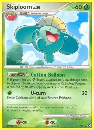 Skiploom — Secret Wonders Pokémon TCG card by Masakazu Fukuda