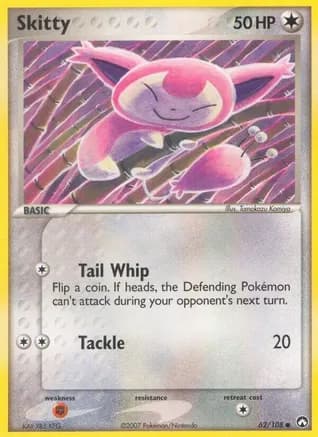Skitty — EX Power Keepers Pokémon TCG card by Tomokazu Komiya