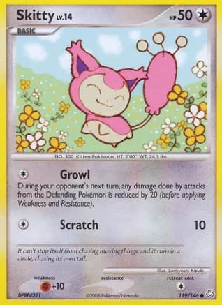 Skitty — Legends Awakened Pokémon TCG card by Sumiyoshi Kizuki