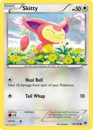 Skitty — XY Base Set Pokémon TCG card by kawayoo