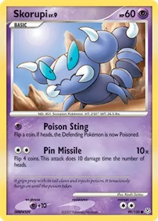 Skorupi — Diamond and Pearl Pokémon TCG card by Kouki Saitou