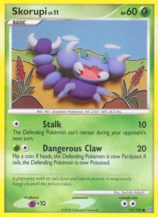 Skorupi — Stormfront Pokémon TCG card by Sachiko Adachi