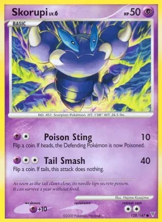 Skorupi — Supreme Victors Pokémon TCG card by Hajime Kusajima