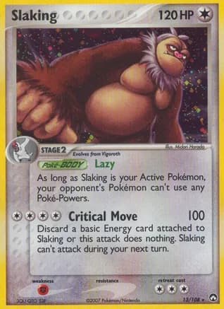 Slaking — EX Power Keepers Pokémon TCG card by Midori Harada