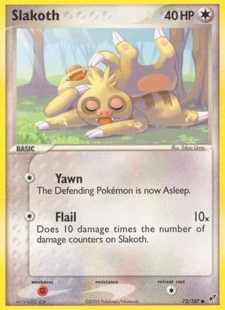 Slakoth — EX Deoxys Pokémon TCG card by Takao Unno