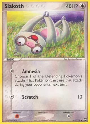 Slakoth — EX Power Keepers Pokémon TCG card by Tomokazu Komiya