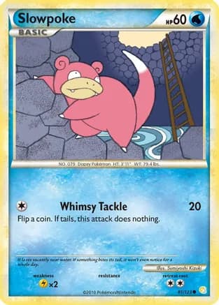 Slowpoke — HeartGold SoulSilver Pokémon TCG card by Sumiyoshi Kizuki