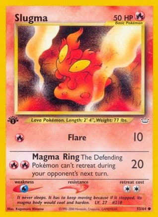 Slugma — Neo Revelation Pokémon TCG card by Kagemaru Himeno