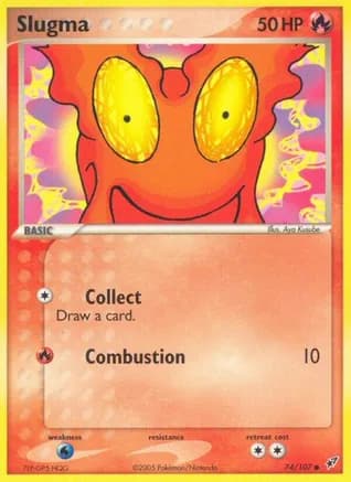 Slugma - 074/107 — EX Deoxys Pokémon TCG card by Aya Kusube