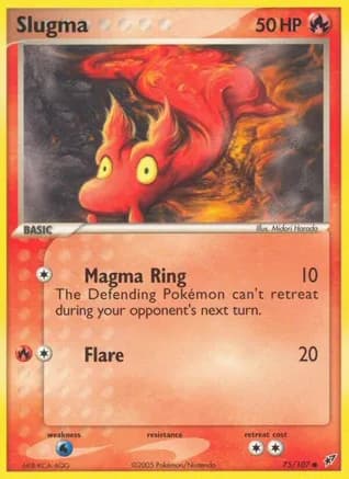 Slugma - 075/107 — EX Deoxys Pokémon TCG card by Midori Harada