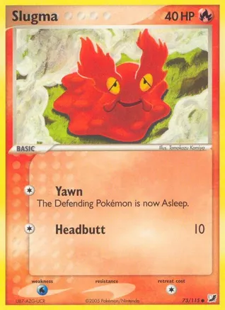 Slugma — EX Unseen Forces Pokémon TCG card by Tomokazu Komiya