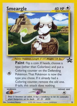 Smeargle — WoTC Promo Pokémon TCG card by Tomokazu Komiya