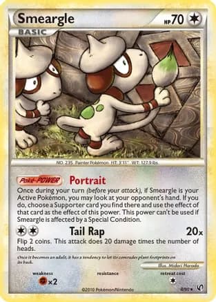 Smeargle — Undaunted Pokémon TCG card by Midori Harada