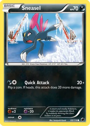 Sneasel — Plasma Freeze Pokémon TCG card by Sumiyoshi Kizuki