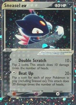 Sneasel ex — Pokémon TCG card