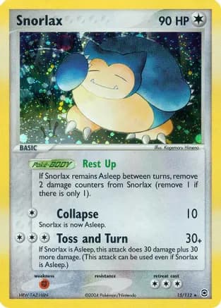 Snorlax — EX FireRed & LeafGreen Pokémon TCG card by Kagemaru Himeno