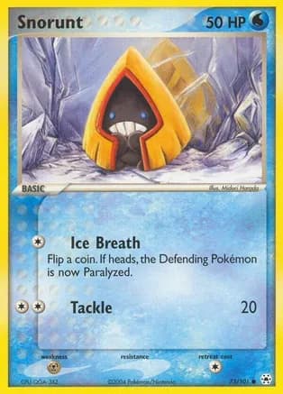 Snorunt — EX Hidden Legends Pokémon TCG card by Midori Harada