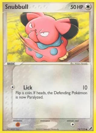 Snubbull — EX Unseen Forces Pokémon TCG card by Midori Harada