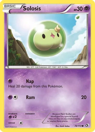 Solosis (74) — Legendary Treasures Pokémon TCG card by Kouki Saitou