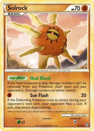 Solrock — Triumphant Pokémon TCG card by Kouki Saitou