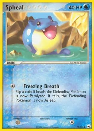 Spheal — EX Hidden Legends Pokémon TCG card by Atsuko Nishida