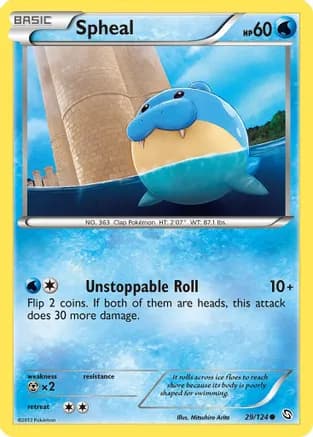 Spheal — Dragons Exalted Pokémon TCG card by Mitsuhiro Arita
