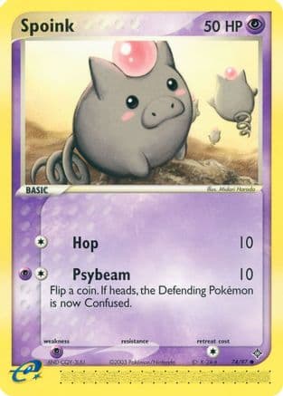 Spoink - 74/97 — Dragon Pokémon TCG card by Midori Harada
