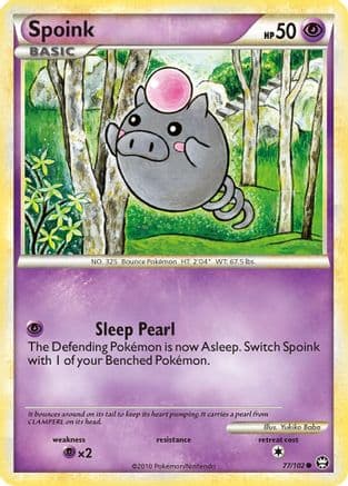 Spoink — Triumphant Pokémon TCG card by Yukiko Baba
