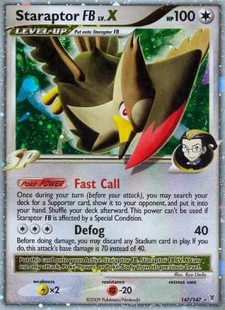 Staraptor FB Lv.X — Supreme Victors Pokémon TCG card by Ryo Ueda