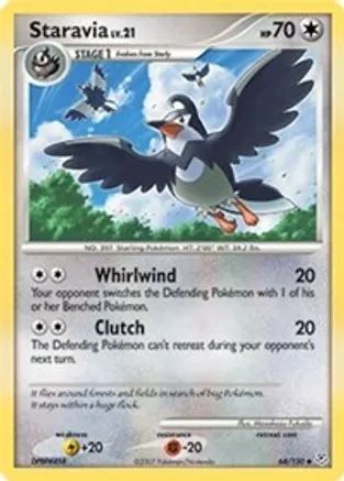 Staravia — Diamond and Pearl Pokémon TCG card by Masakazu Fukuda